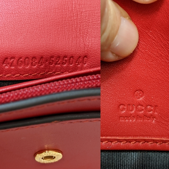 GUCCI Sylvie Red long wallet converted to crossbody - Picture 11 of 12